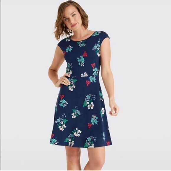 Draper James Floral Ponte A line dress XS spring - Picture 1 of 2